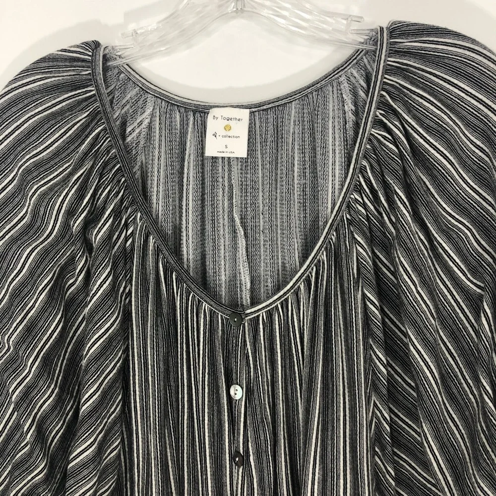 4/$25 By Together Striped Buttondown Dolman Sleeve Top